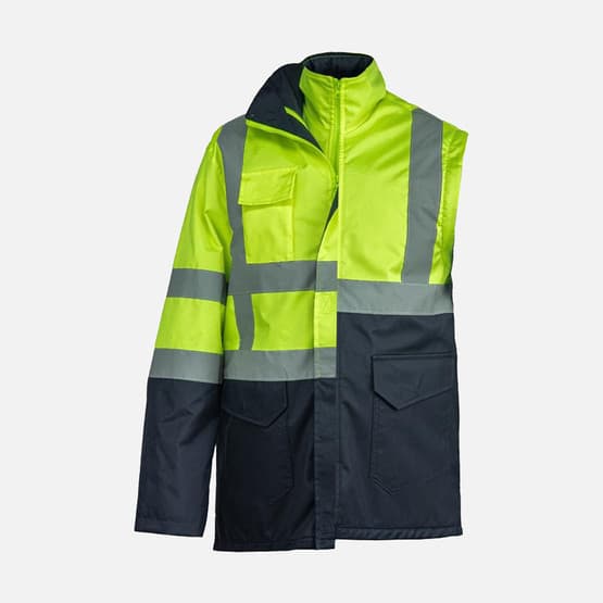 WP100-L Oxford Parka-Sarı Lacivert-Beden:L