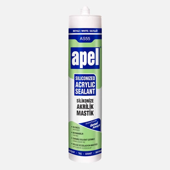 Apel Silikonize Akrilik Mastik Beyaz 500 g