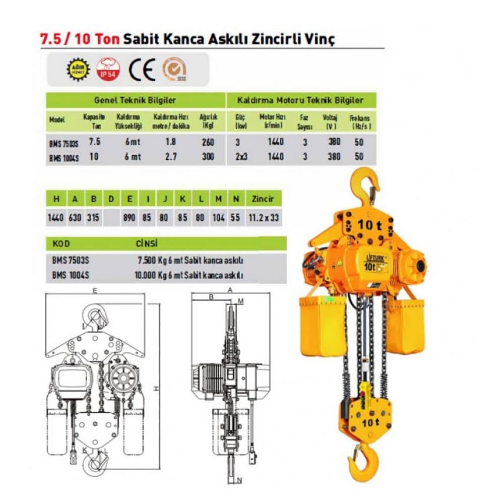 10 TON 10 METRE KÖŞELİ CARASKAL ATLAS