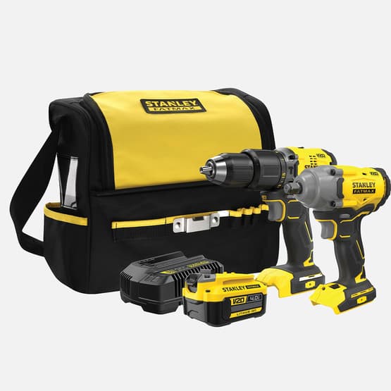 Stanley SFMCK217M1S-QW 18V Akülü Darbeli Matkap ve Somun Sıkma 2'li Set (SFMCD715 SFMCF920 4 Ah.Hızlı Şarj Aleti (SFMCB1