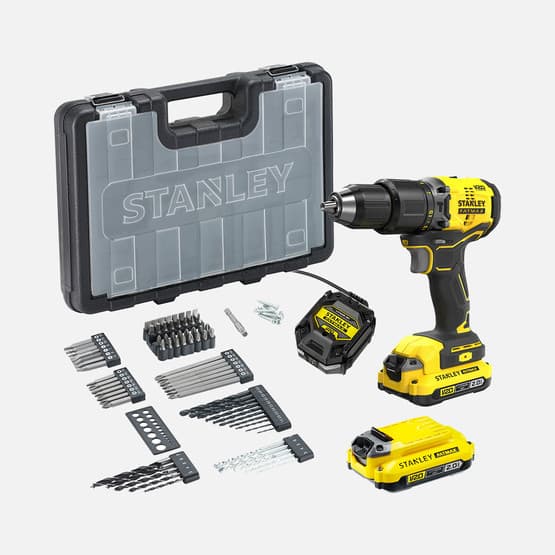 Stanley SBD715D2A 18V 60 Nm 2Ah Çift Akülü Kömürsüz Darbeli Matkap