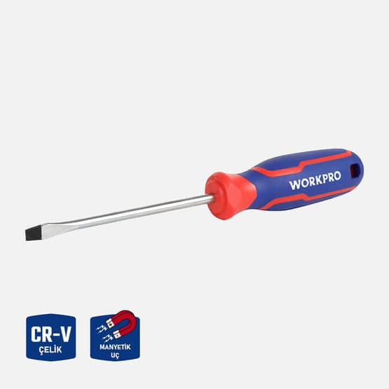 WORKPRO WP221013 3x75mm CR-V Profesyonel Düz Tornavida