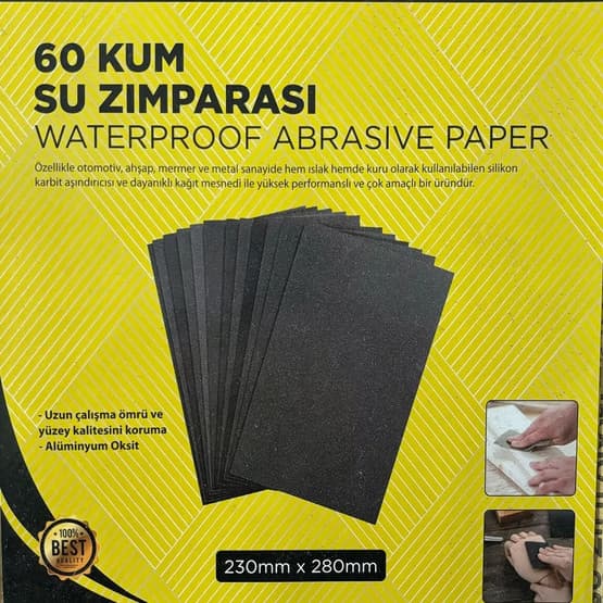 Dizayn Su Zımparası 60 Kum