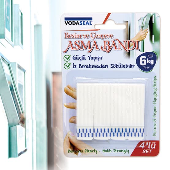  Resim Çerçeve Asma Bandı 4'lü Set 