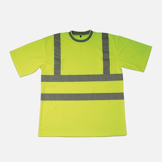 İş Koruma Reflektif T-Shirt Bisiklet Yaka