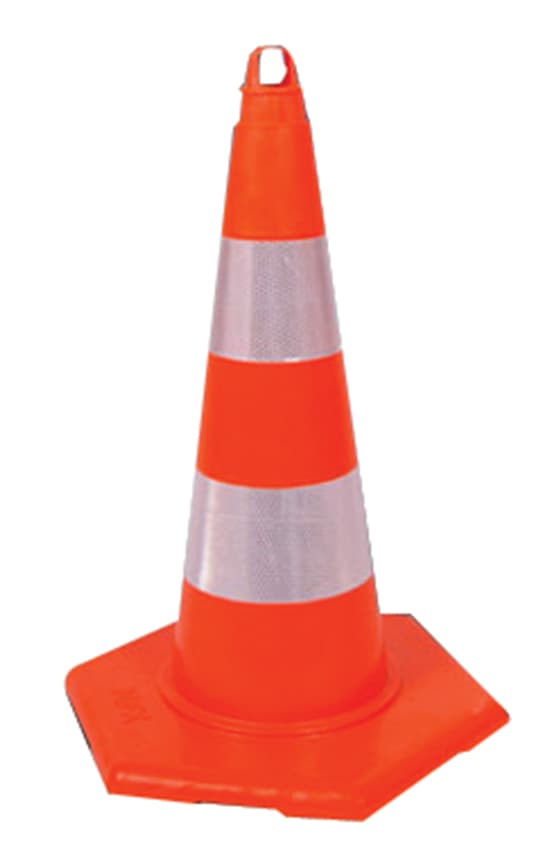 TRAFİK KONİSİ 75CM ESNEK ÇİFT FOSFOR