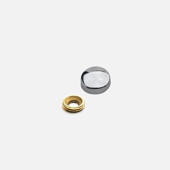 Adilon Metal Vida Kapağı 4'lü 15 mm Siyah