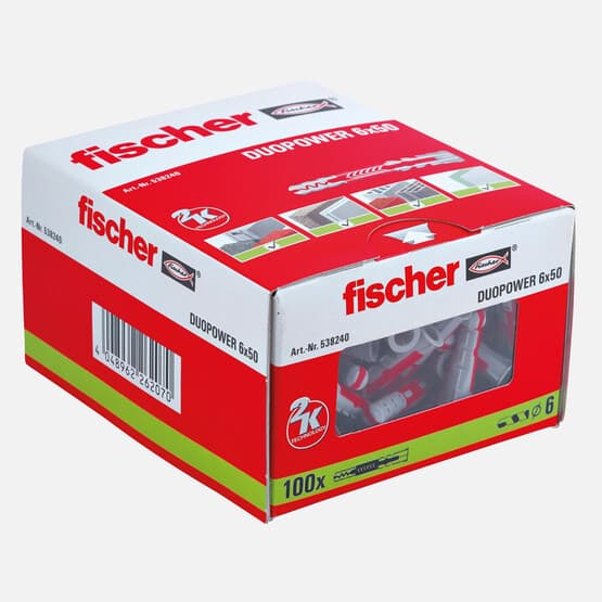 Fischer Duopower 6x50 Dübel 100 adet