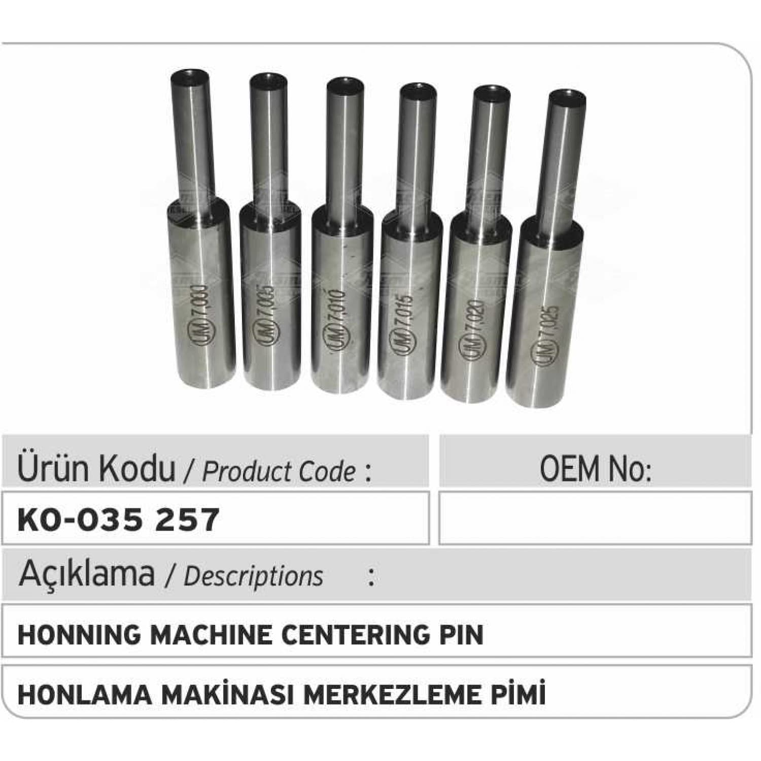 MERKEZLEME PİMİ 79X6,35 ZAK75