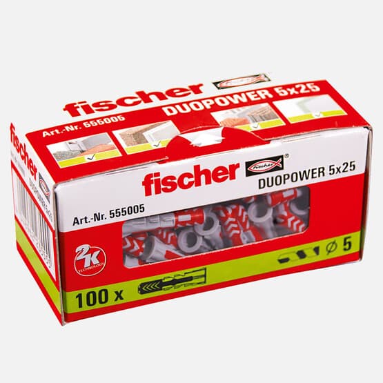 Fischer Duopower 5x25 Dübel 100 adet