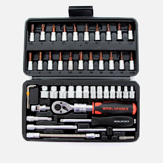 Worldforce Lokma Takımı 46 Parça S-Ultra 1/4'' Uzatmalı Cırcır 11503
