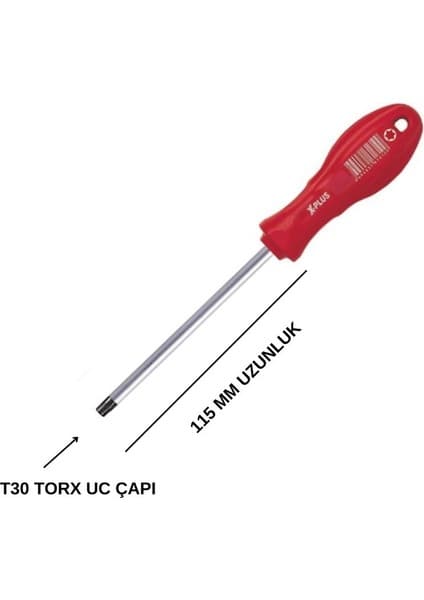 X PLUS TORX TORNAVİDA T 30