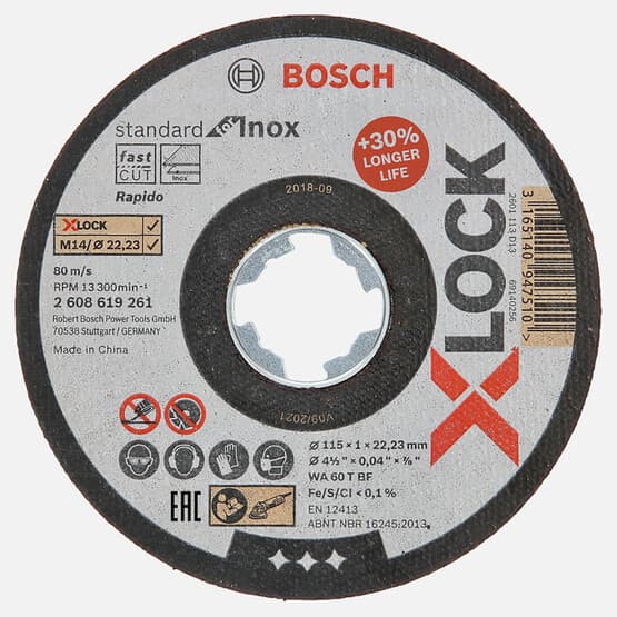 Bosch X-LOCK 115x1 mm Standard for Inox Rapido Kesici Disk 