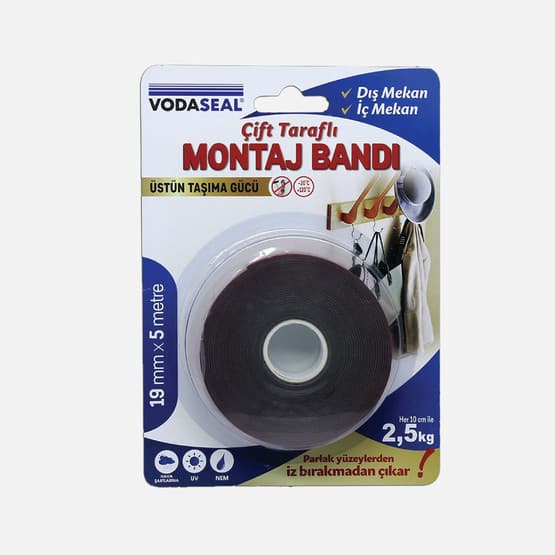 19mmX5mt Güçlendirilmiş Dış Mekan Montaj Bandı