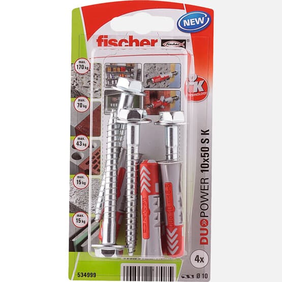 Fischer Duopower10x50 KSNV(4+4)Dübel