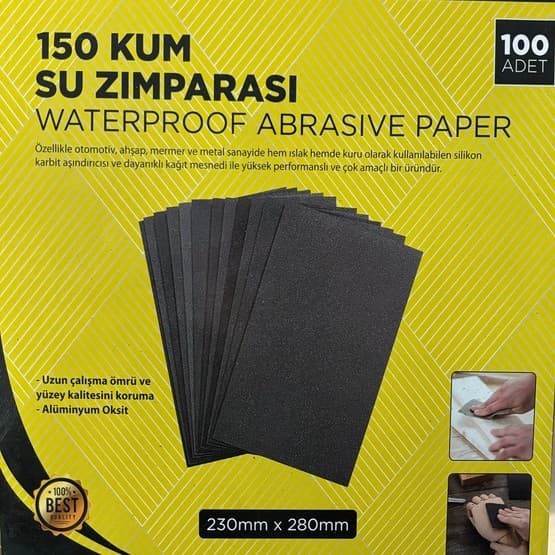 Dizayn Su Zımparası 150 Kum