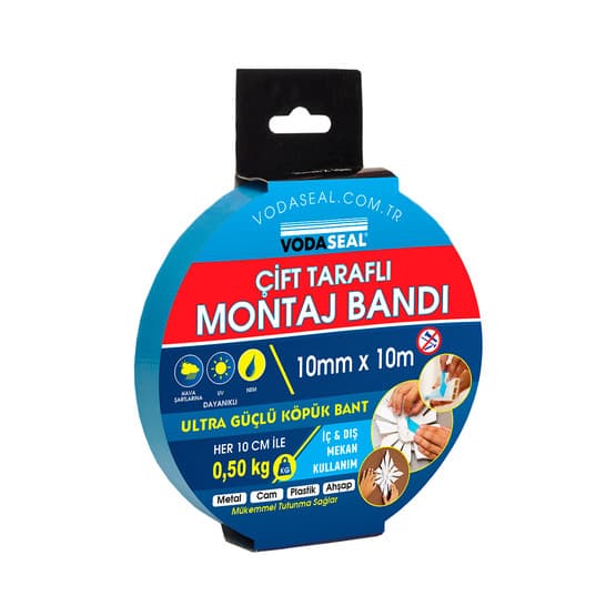 Vodaseal Çift Taraflı Montaj Bandı Beyaz 10MMX10M

