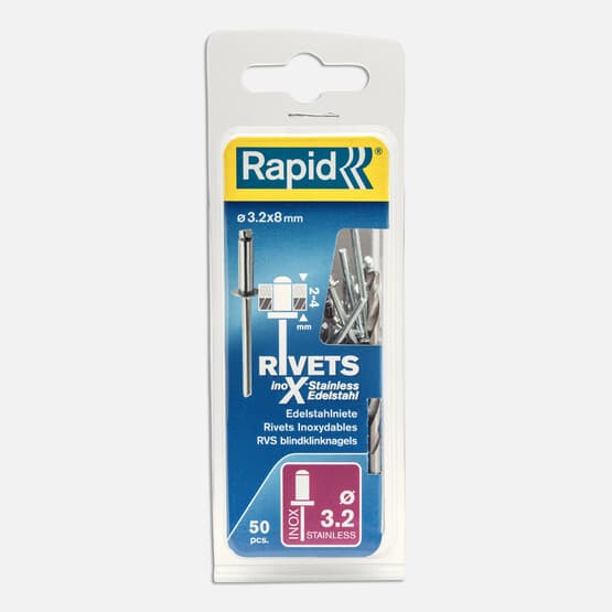 Rapid Perçin 3,2X8 mm Paslanmaz Matkap Ucu 50 Adet  