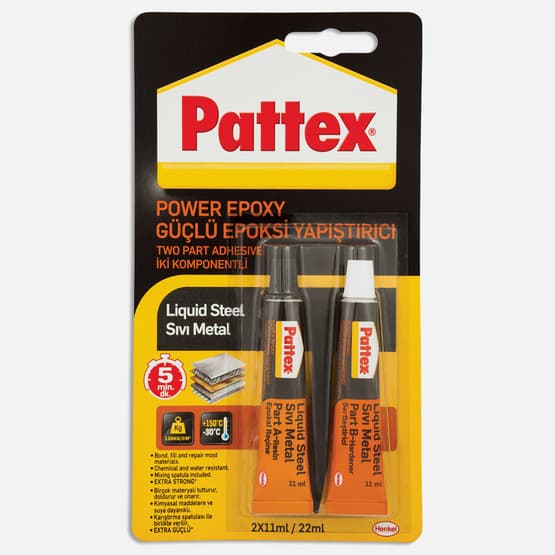 Pattex Epoksi Güçlü Yapıştırıcı - Sıvı Metal 2x11 Ml 