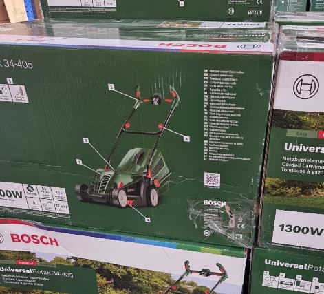 BOSCH ELEKTRİKLİ ÇİM BİÇME MAKİNESİ UNİVERSAL ROTAK 34-405 1300 W 34 CM (KAMPANYA -AMBALAJ HASARLİ)