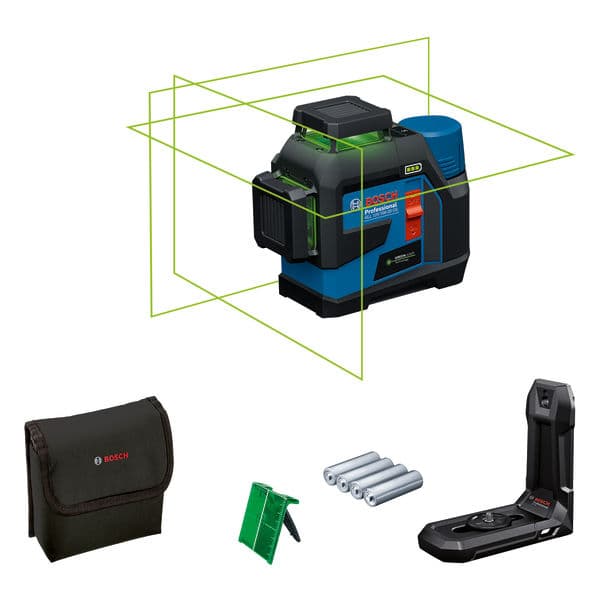 BOSCH GLL 12V-100-33 CG  3X360 YEŞİL LAZER + LB10 MANYETİK TUTUCU (KARTON KUTU) PİLLİ