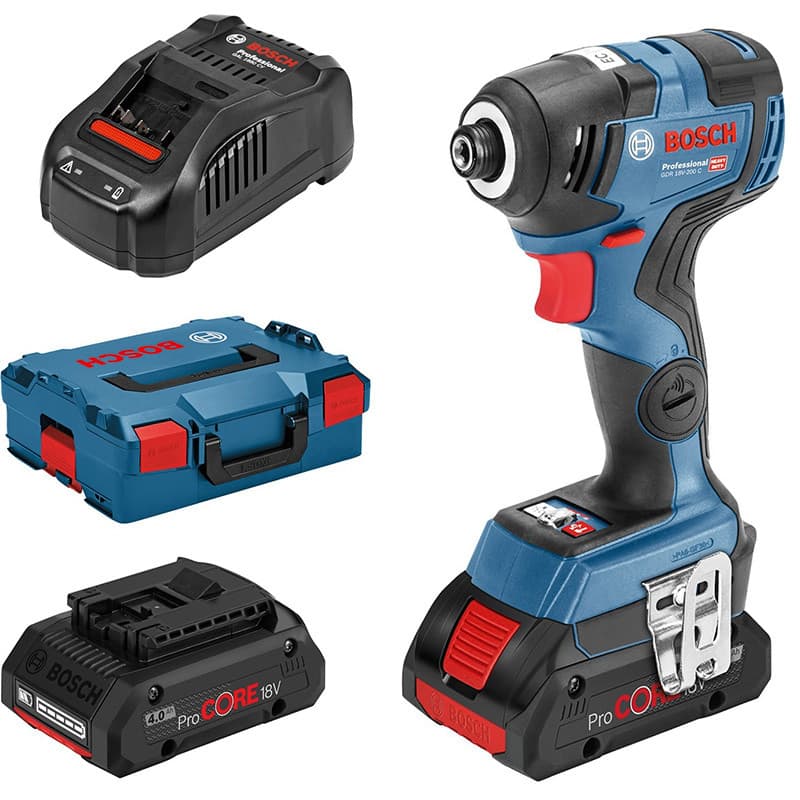 BOSCH GDR 18 V-200 C 2X4,0AH PROCORE AKÜLÜ DARBELİ VİDALAMA