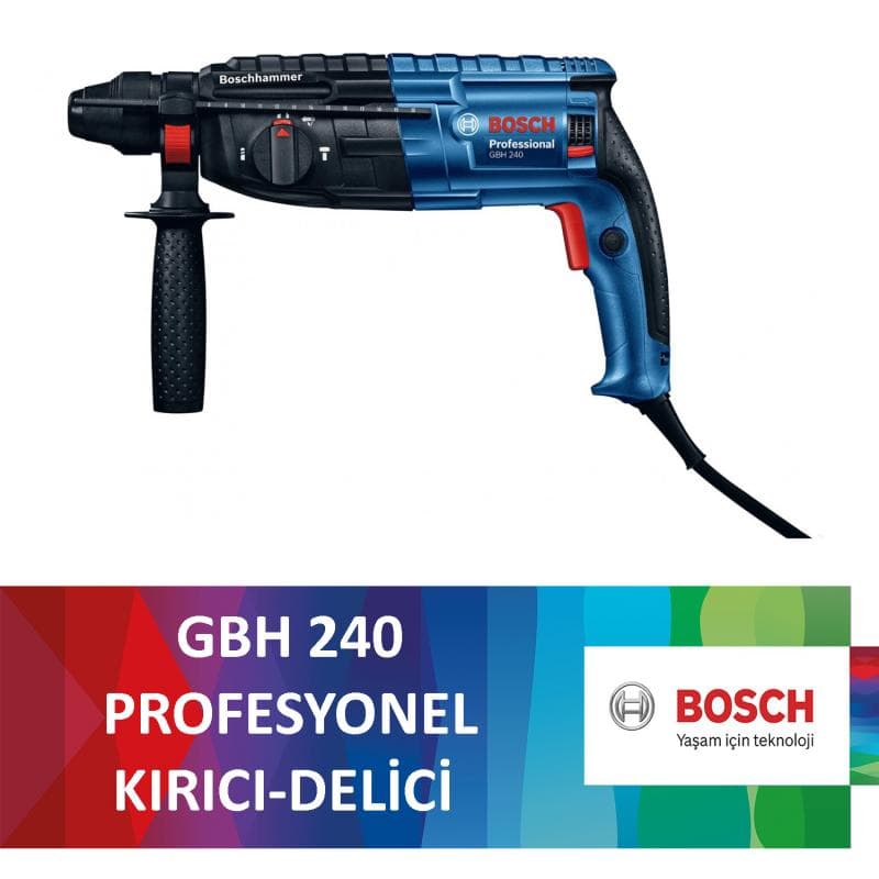 BOSCH GBH 240 SDS PLUS KIRICI-DELİCİ 790 W 2,7J