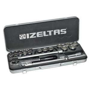 1113002024 İZELTAŞ 1/2" ALTI KÖŞE LOKMA ANAHTAR TAKIMI 24 PC