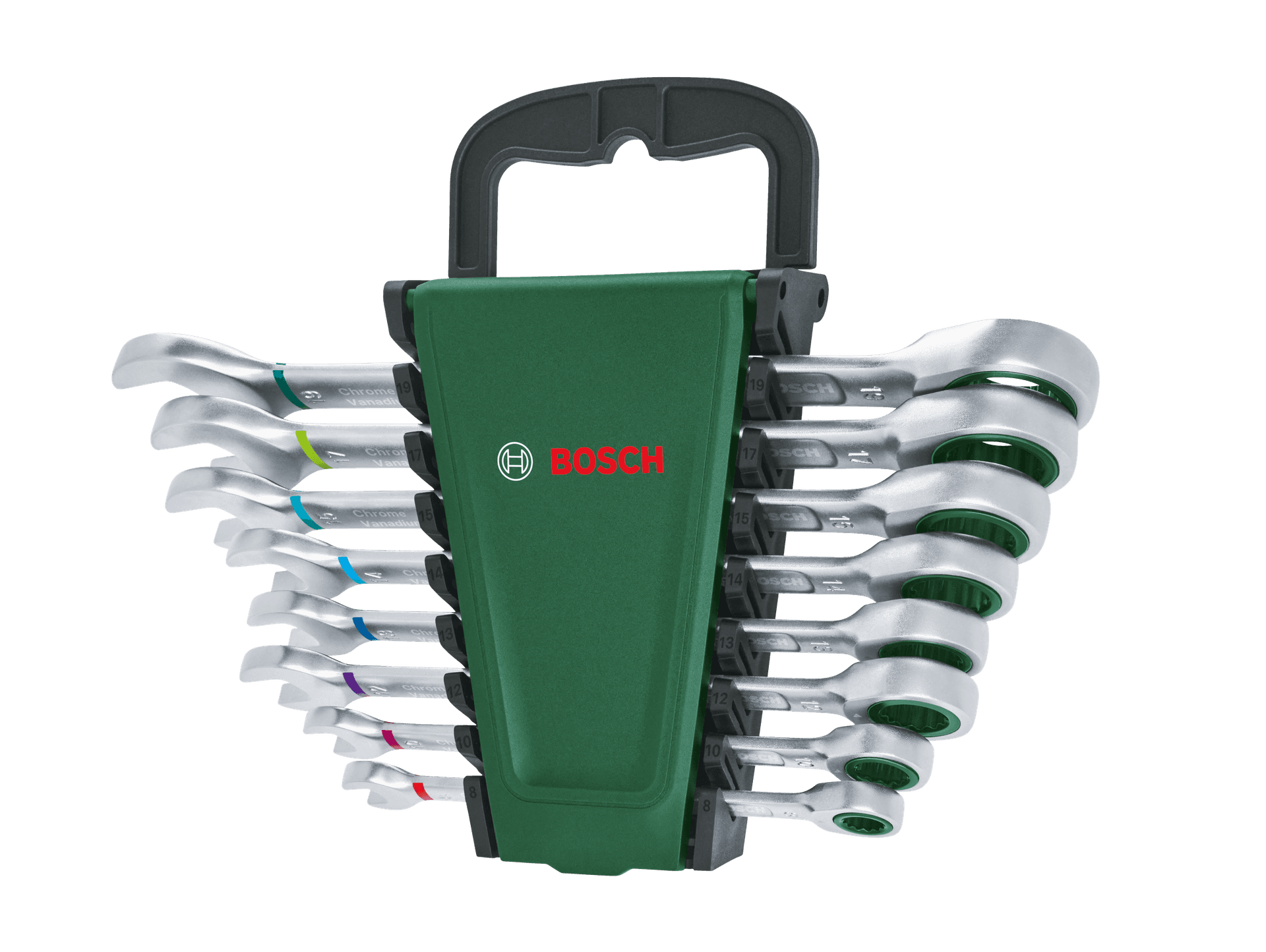 BOSCH YEŞİL SERİ CIRCIRLI KOMBİNE ANAHTAR SETİ 8 PARÇA