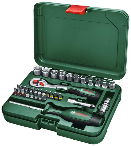 BOSCH YEŞİL SERİ EL ALETİ SETİ 34 PARÇA (LOKMA- VİDALAMA UÇLARI) 1/4"