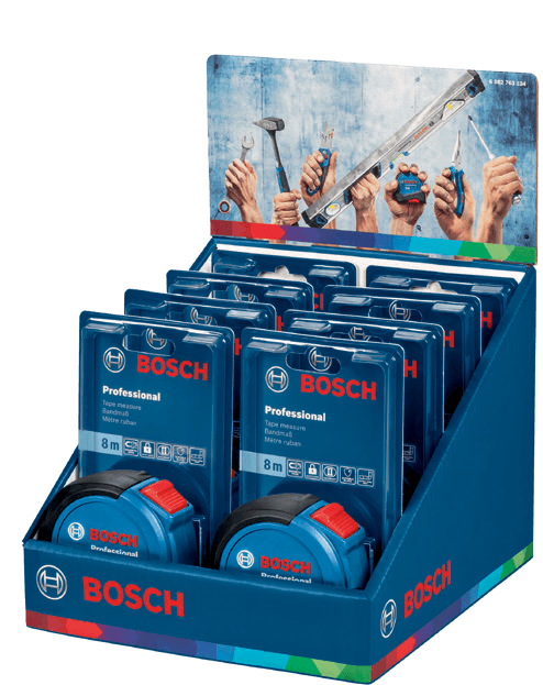 BOSCH PROFESYONEL AUTOLOCK ŞERİT METRE 8M 8 ADET Lİ STANDLI ÖZEL PAKET