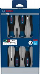 BOSCH PROFESYONEL TORNAVİDA SETİ 6 PARÇA 2X SL VE 2X PH 2X PZ TORNAVİDADAN OLUŞUR.