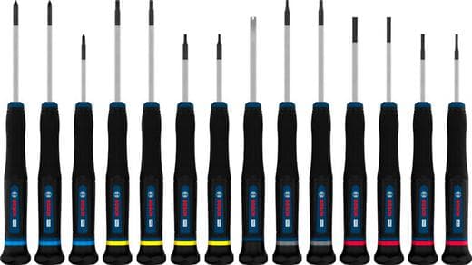 BOSCH PROFESYONEL HASSAS TORNAVİDA SETİ 14 PARÇA 3X PH 4X SL 2X TX 2X TH 2X H TORNAVİDADAN OLUŞUR.