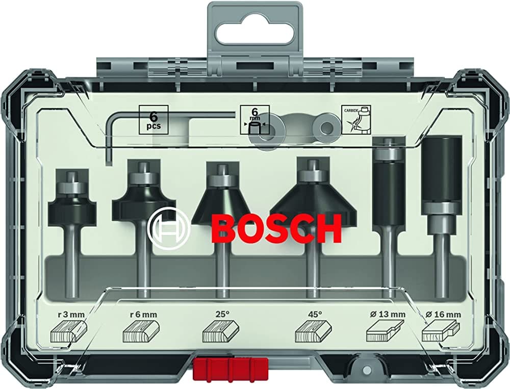 BOSCH AHŞAP FREZE UCU SETİ 6MM 6 LI (6,8,10,12,16,20MM)