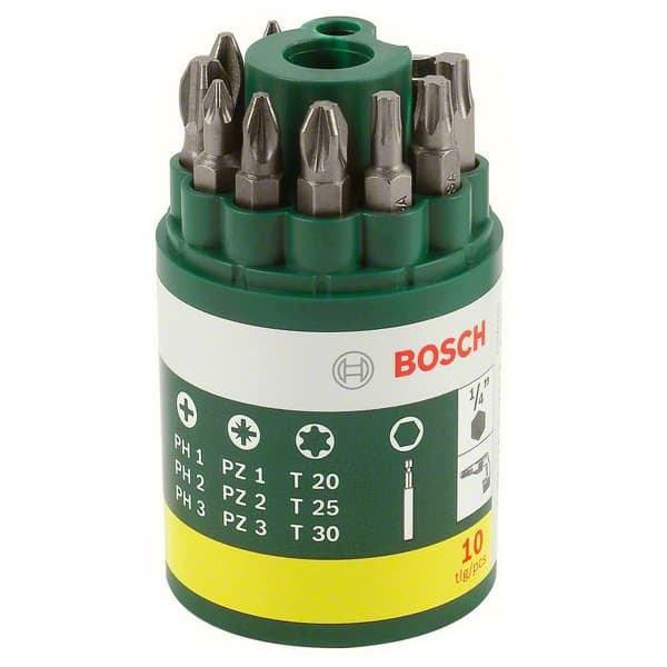 BOSCH DIY 10 PARÇALI VİDALAMA UCU SETİ PH+PZ+T