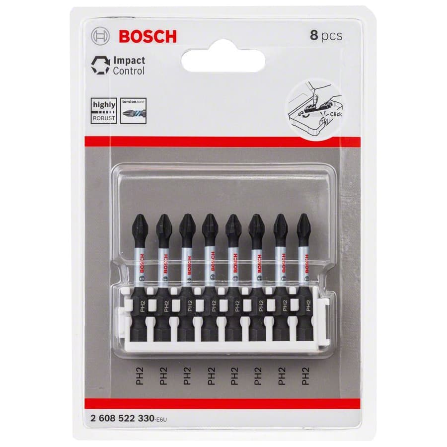 BOSCH IMPACT CTRL BİTS UÇ 8 Lİ SET PH2 50MM