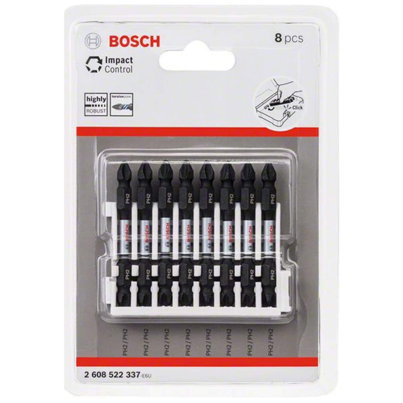 BOSCH IMPACT CTRL BİTS UÇ ÇİFTTARAF 8 Lİ SET PH2 65MM
