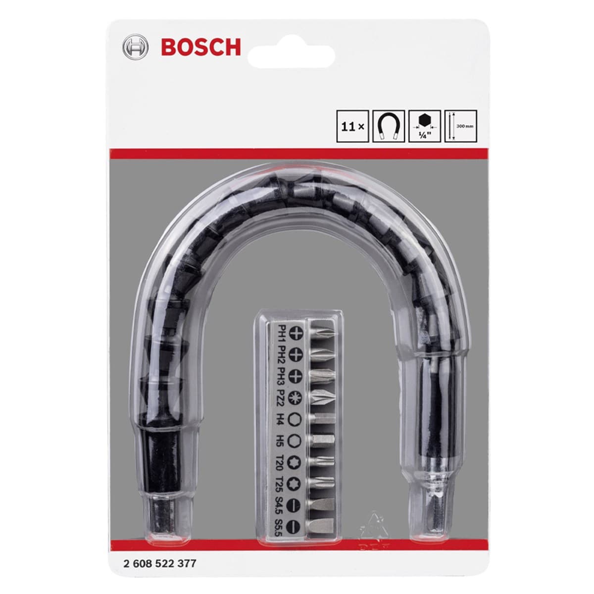 BOSCH 10 PARÇA VİDALAMA+BÜKÜLEBİLİR UZATMA ADAPTÖRÜ (30CM)