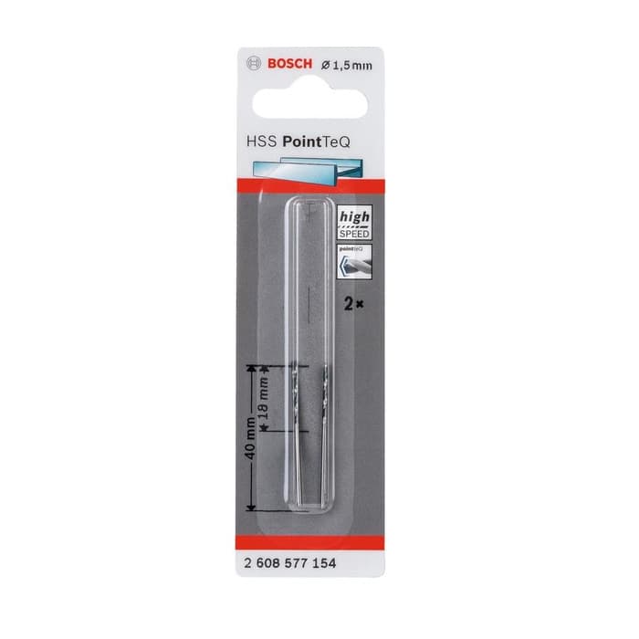 BOSCH HSSPOİNTTEQ METAL MATKAP UCU 1,5MM 2 Lİ
