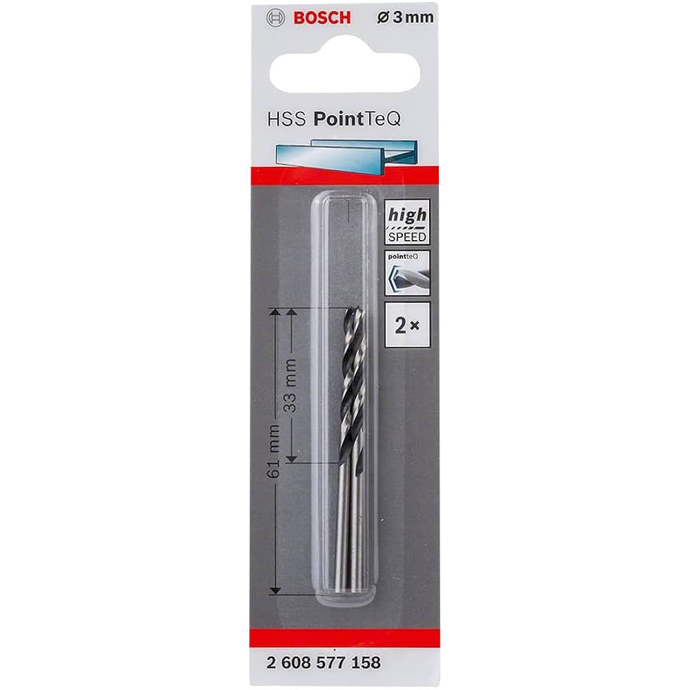 BOSCH HSSPOİNTTEQ METAL MATKAP UCU 3,0MM 2 Lİ