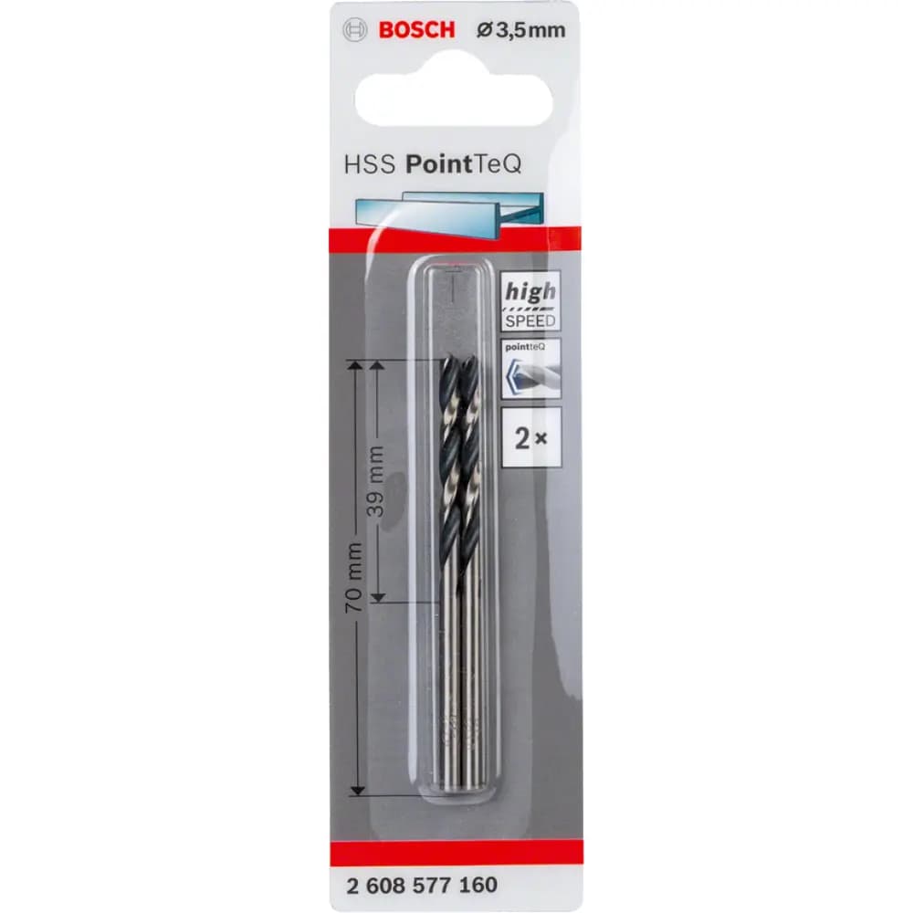 BOSCH HSSPOİNTTEQ METAL MATKAP UCU 3,5MM 2 Lİ