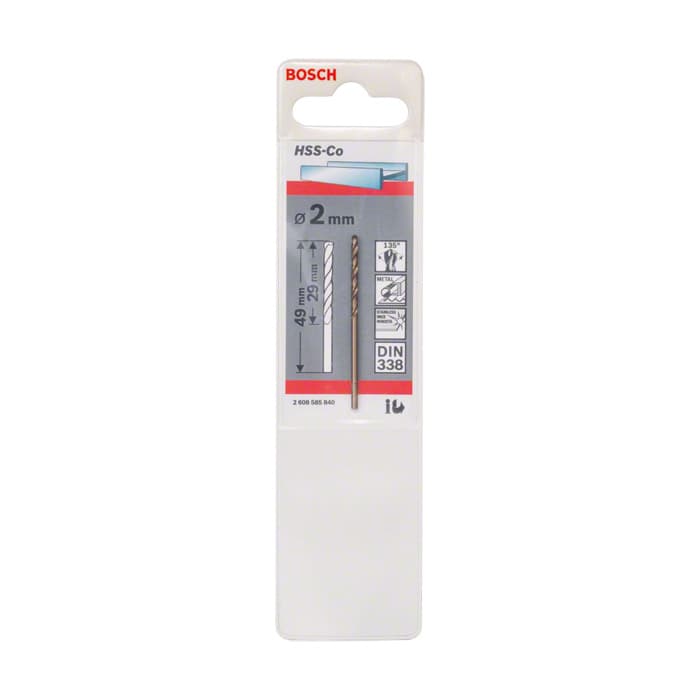 BOSCH ALTIN SERİ HSS-CO METAL MATKAP UCU 2*49 MM 1'Lİ