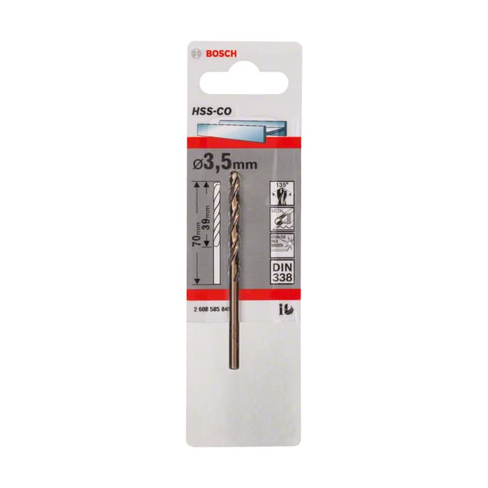 BOSCH ALTIN SERİ HSS-CO METAL MATKAP UCU 3,5*70 MM 1'Lİ