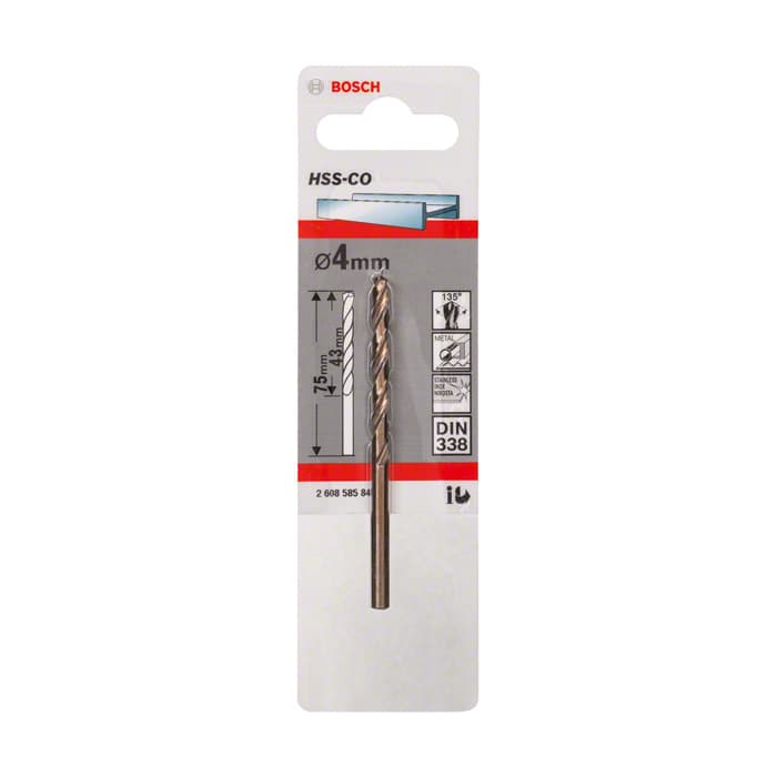 BOSCH ALTIN SERİ HSS-CO METAL MATKAP UCU 4*75 MM 1'Lİ