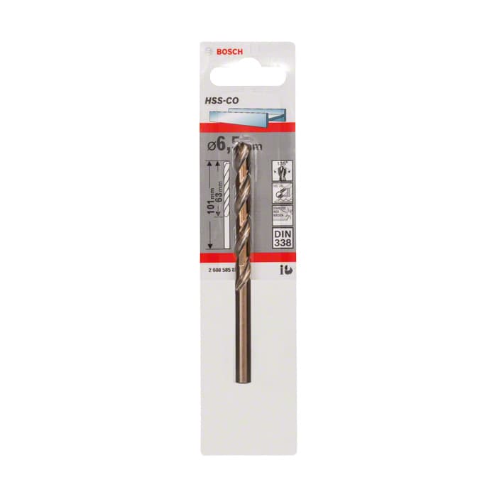BOSCH ALTIN SERİ HSS-CO METAL MATKAP UCU 6,5*101 MM 1'Lİ
