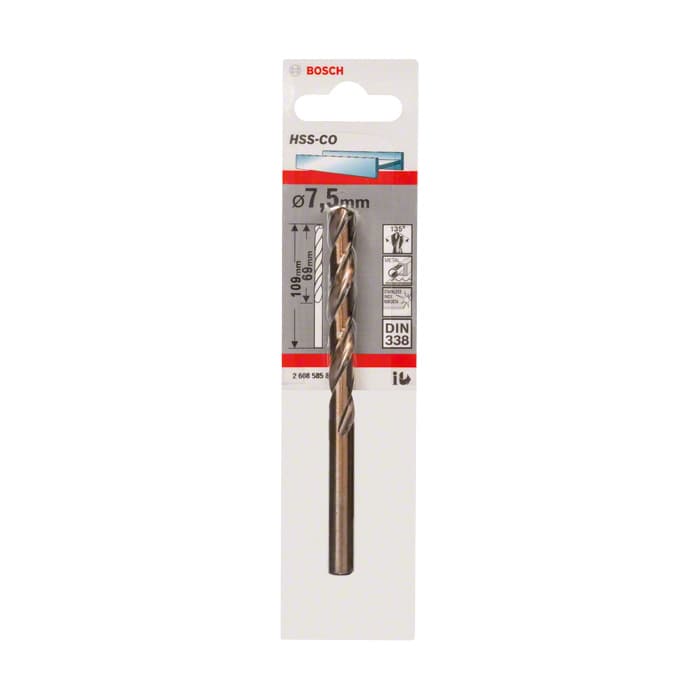 BOSCH ALTIN SERİ HSS-CO METAL MATKAP UCU 7,5*109 MM 1'Lİ