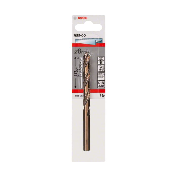 BOSCH ALTIN SERİ HSS-CO METAL MATKAP UCU 8*117 MM 1'Lİ