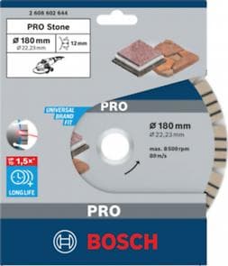 BOSCH ELMAS KESME DİSK BEST FOR STONE 180*22,23MM