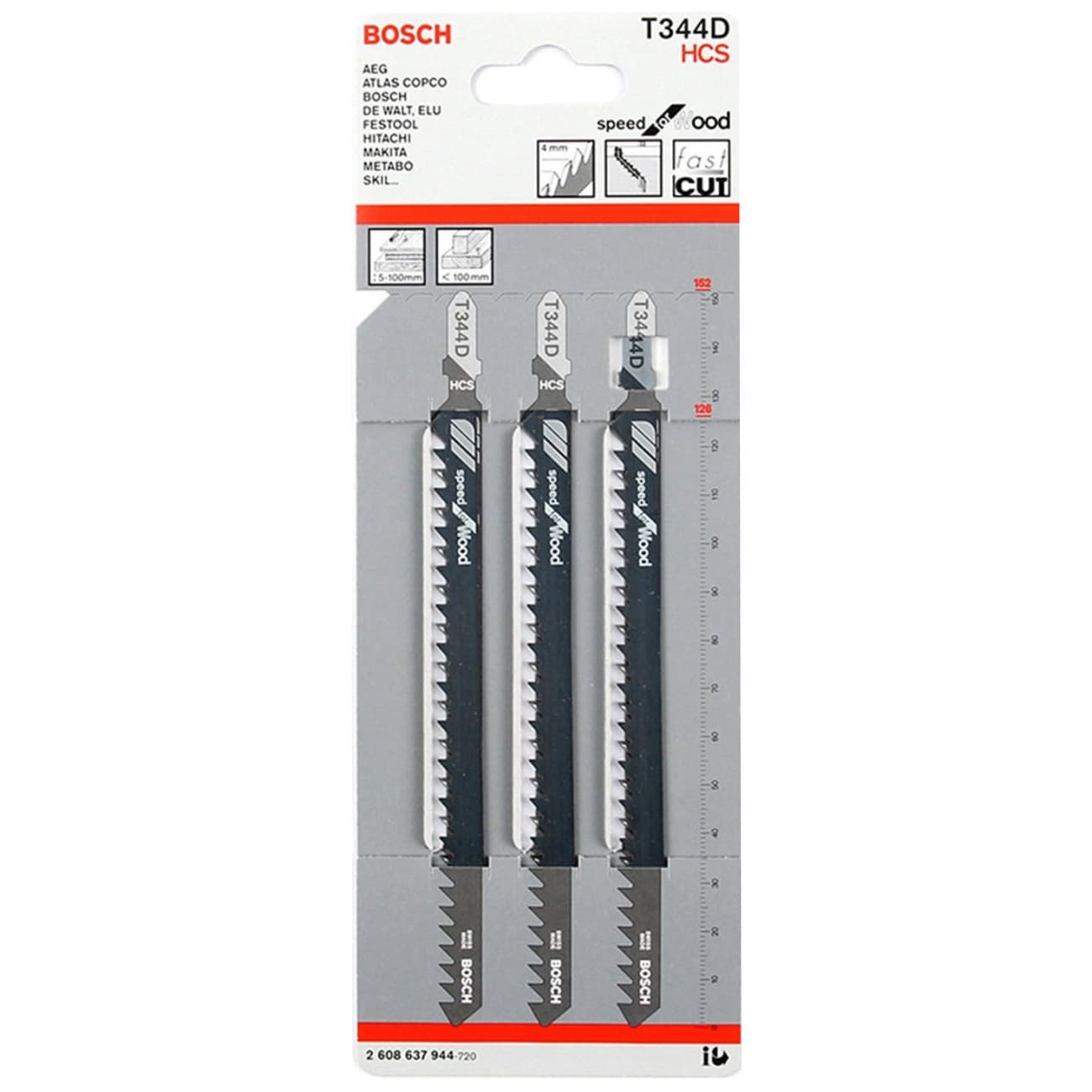 BOSCH DEKUPAJ UCU T 344 D SPEED FOR WOOD 3 LÜ