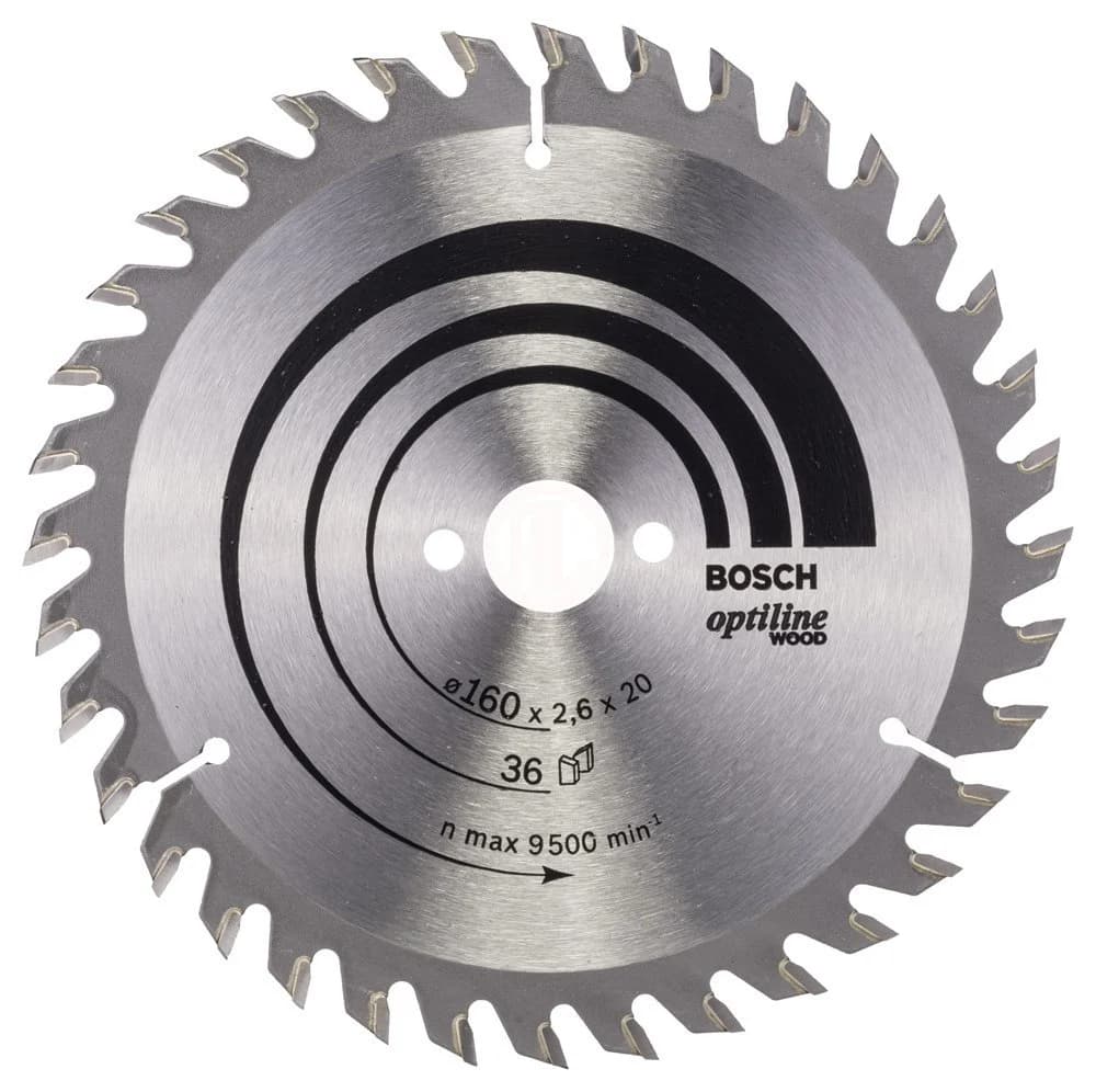 BOSCH OPTİLİNE WOOD DAİRE TESTERE 160*20/16 MM 2,6 MM 36 DİŞ